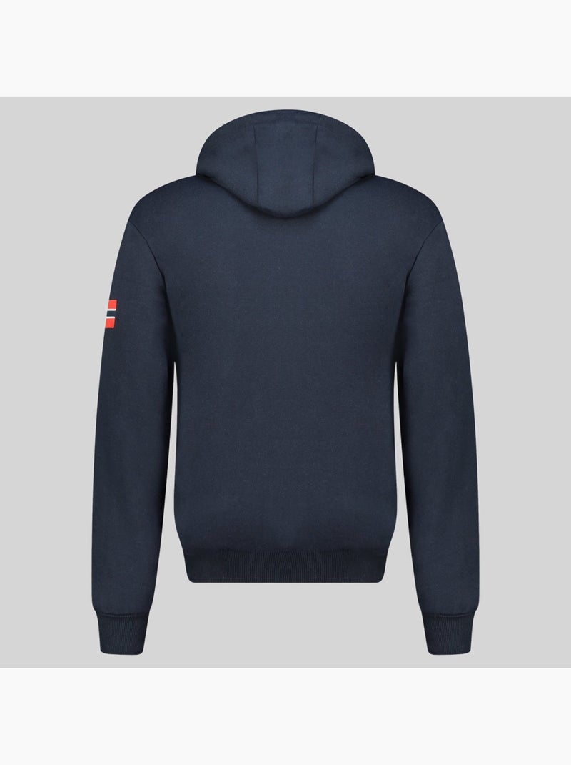 Sweater met capuchon gasper – geographical norway Marineblauw - Kiabi