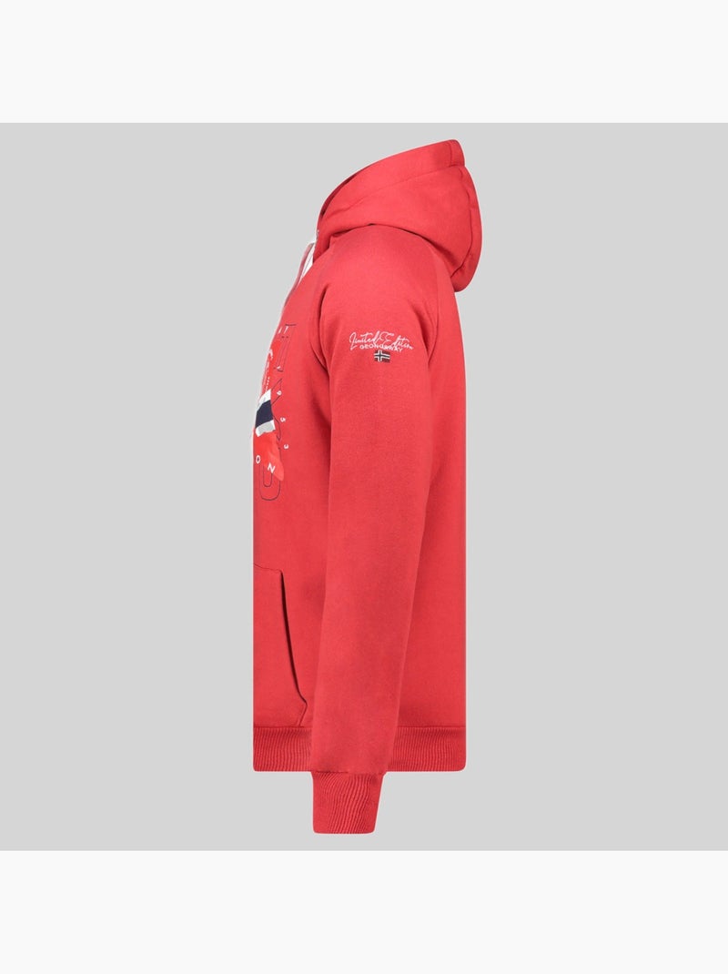 Sweater met capuchon gdrap – geographical norway Rood - Kiabi
