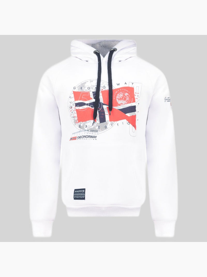Sweater met capuchon gdrap – geographical norway Wit - Kiabi