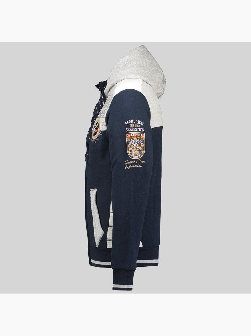 Sweater met capuchon geday – geographical norway Marineblauw - Kiabi