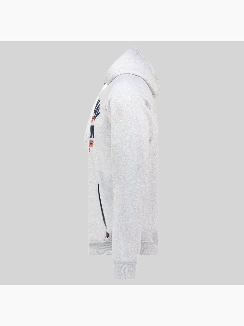 Sweater met capuchon germanito – geographical norway Lichtgrijs - Kiabi