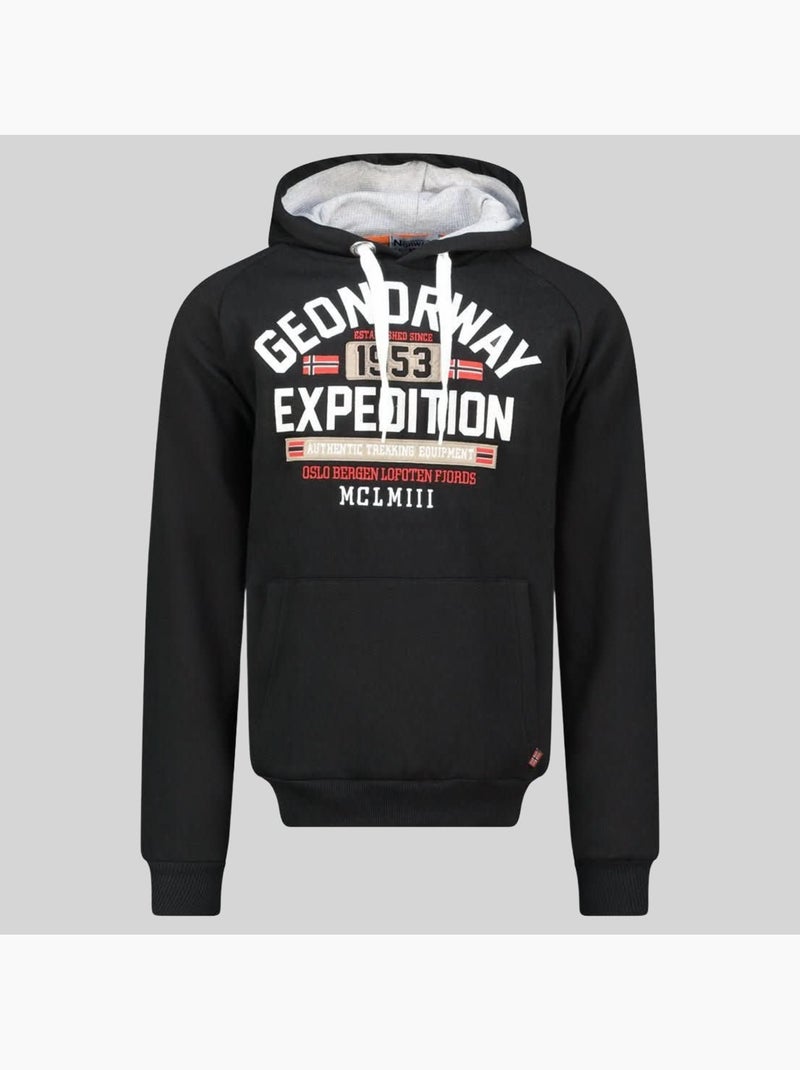 Sweater met capuchon germanito – geographical norway Zwart - Kiabi