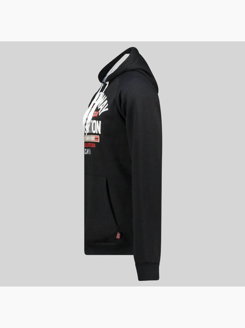 Sweater met capuchon germanito – geographical norway Zwart - Kiabi