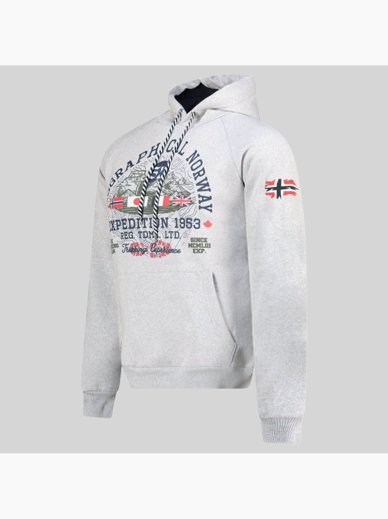 Sweater met capuchon gexpe – geographical norway Lichtgrijs - Kiabi