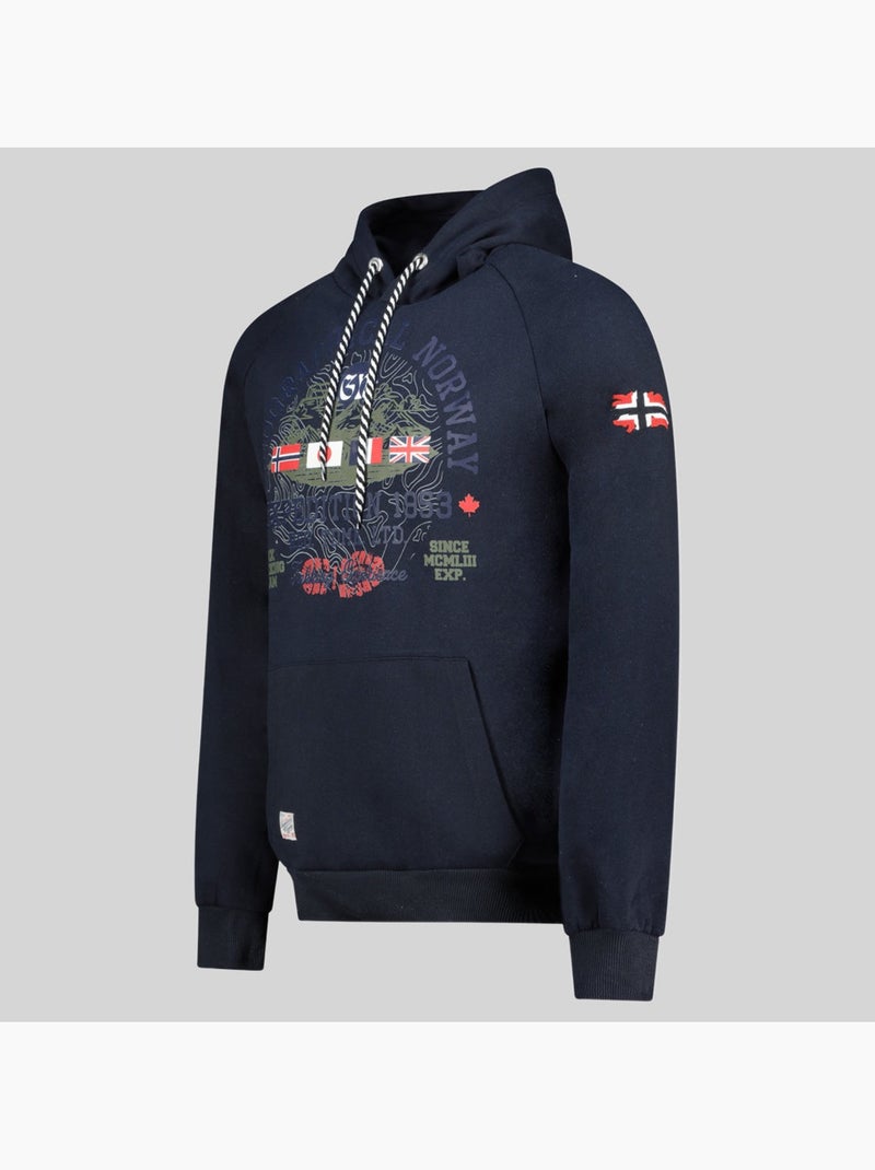 Sweater met capuchon gexpe – geographical norway Marineblauw - Kiabi