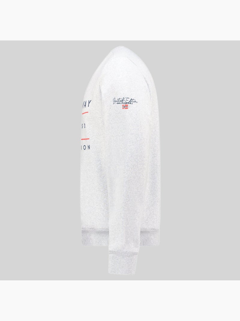 Sweater met capuchon gezolo – geographical norway Lichtgrijs - Kiabi