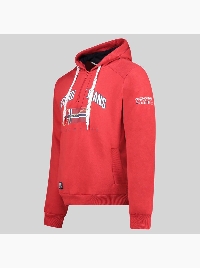 Sweater met capuchon ghagen – geographical norway Rood - Kiabi