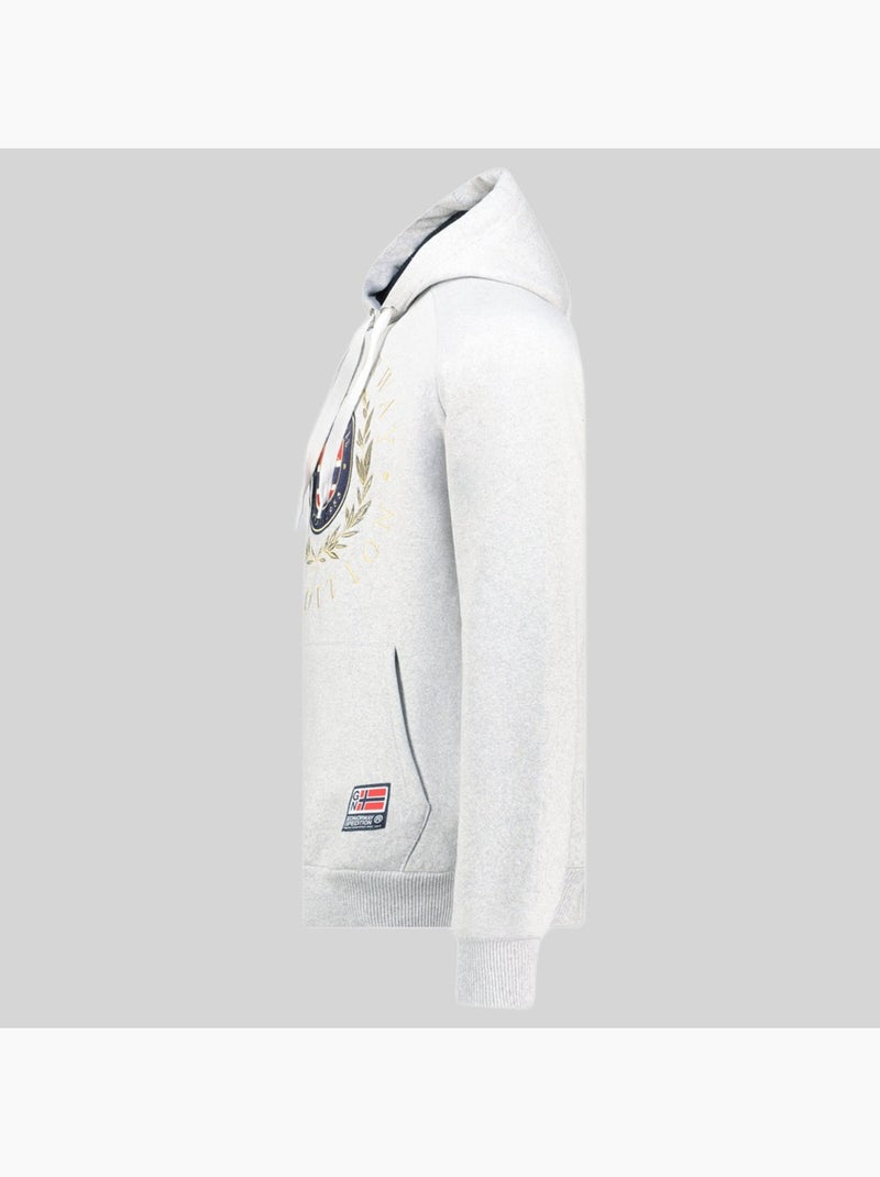Sweater met capuchon giger – geographical norway Lichtgrijs - Kiabi