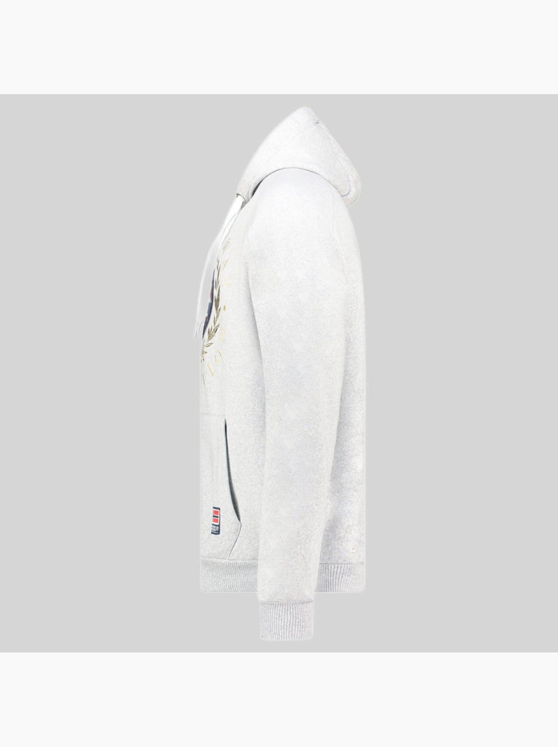 Sweater met capuchon giger – geographical norway Lichtgrijs - Kiabi
