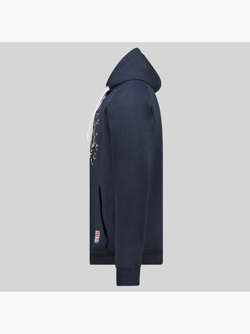 Sweater met capuchon giger – geographical norway Marineblauw - Kiabi