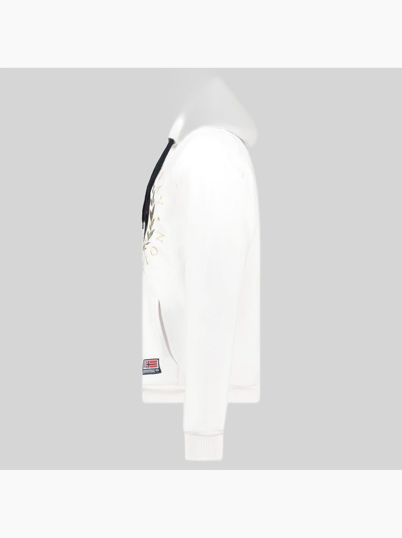 Sweater met capuchon giger – geographical norway Wit - Kiabi