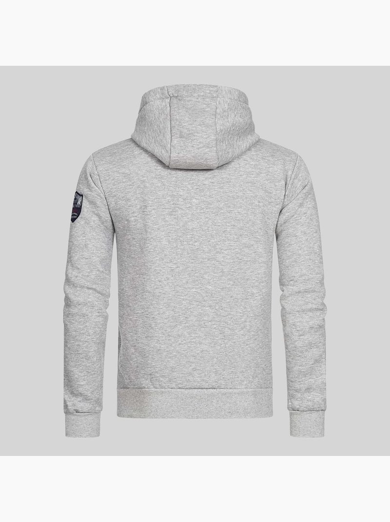 Sweater met capuchon gisland – geographical norway Lichtgrijs - Kiabi