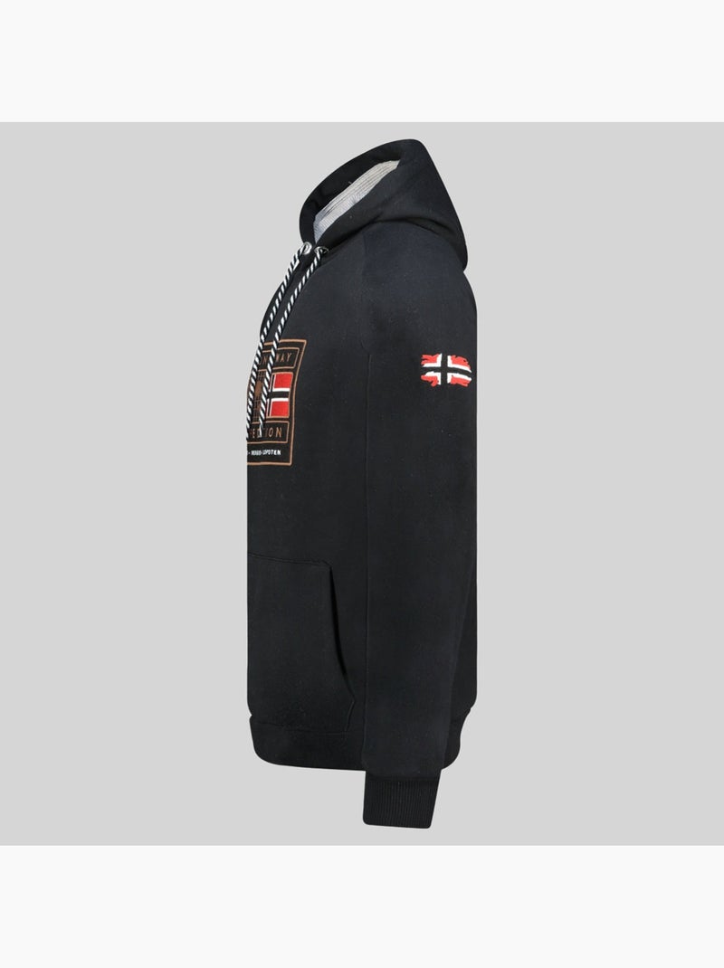 Sweater met capuchon gofoten – geographical norway Zwart - Kiabi