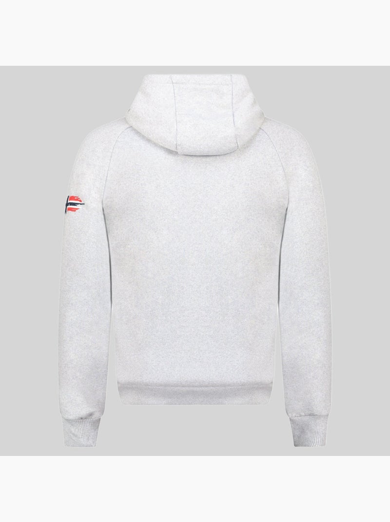 Sweater met capuchon gommy – geographical norway Lichtgrijs - Kiabi