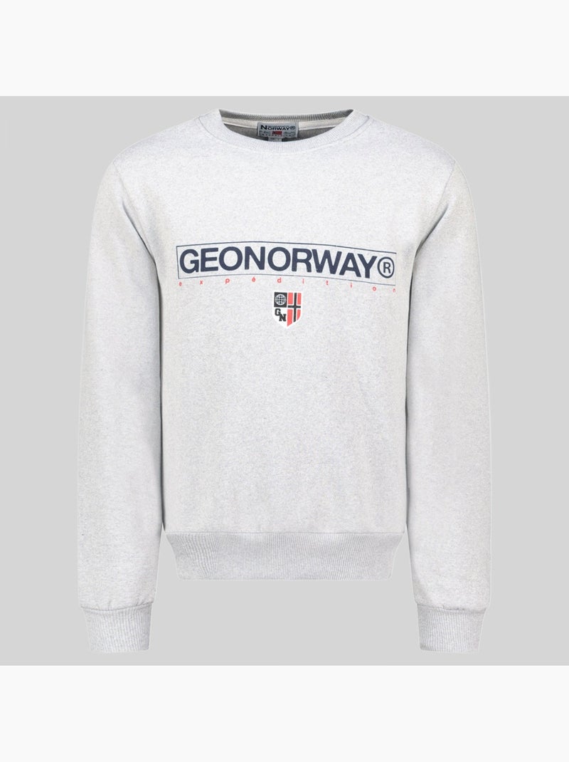 Sweater met capuchon gotrun – geographical norway Lichtgrijs - Kiabi