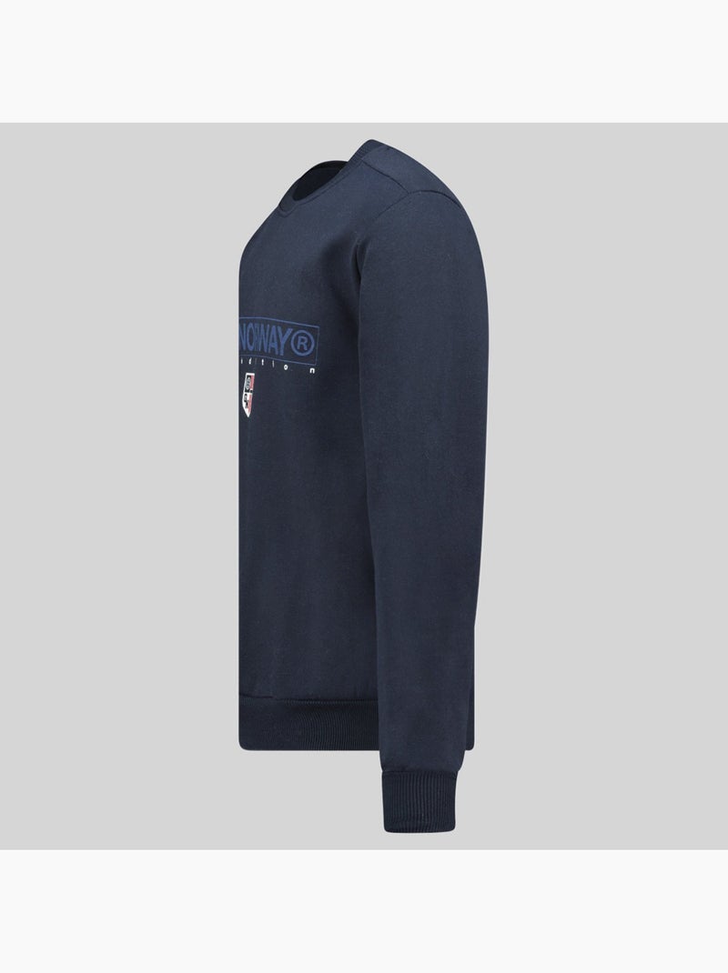 Sweater met capuchon gotrun – geographical norway Marineblauw - Kiabi