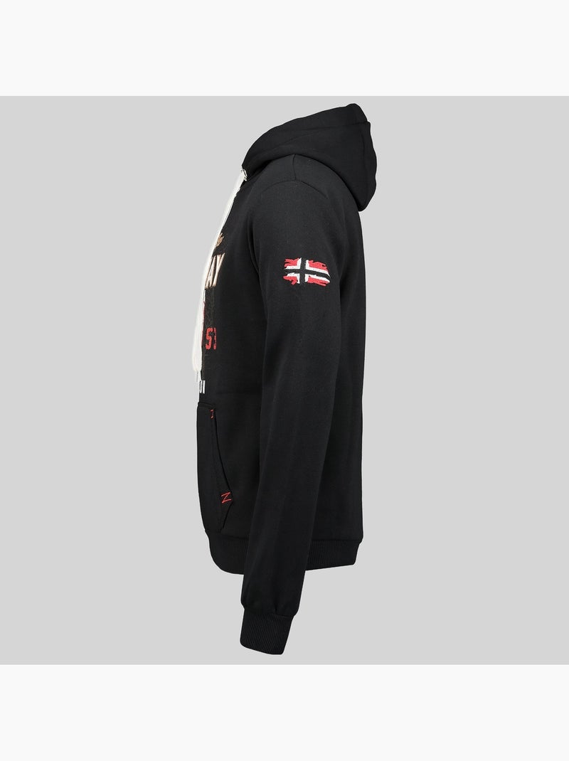 Sweater met capuchon guitre – geographical norway Marineblauw - Kiabi
