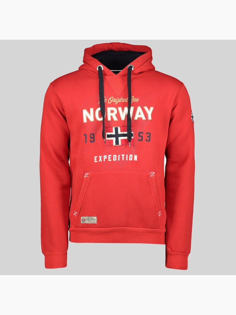 Sweater met capuchon guitre – geographical norway Rood - Kiabi