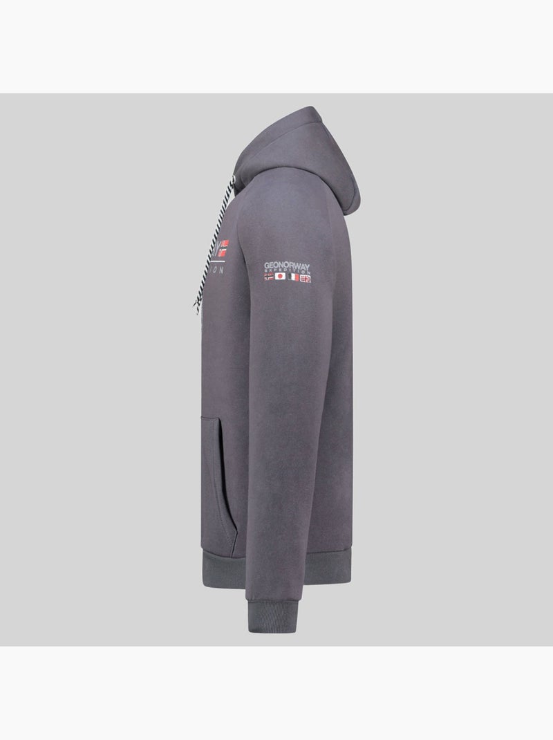 Sweater met capuchon gvick – geographical norway Donkergrijs - Kiabi