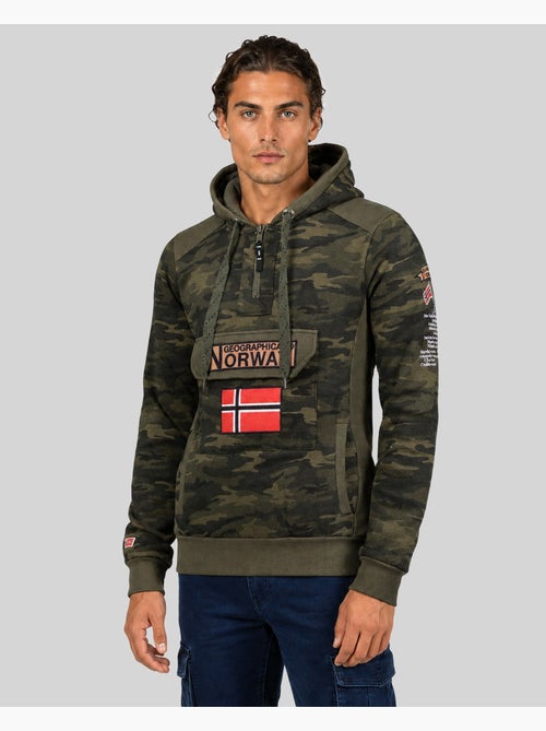 Sweater met capuchon gymclass camo – geographical norway - Kiabi Sweater met capuchon gymclass camo – geographical norway - Kiabi