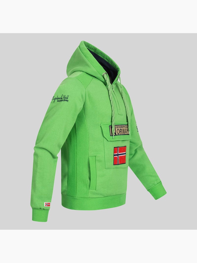 Sweater met capuchon gymclass fluo – geographical norway Fluorgroen - Kiabi