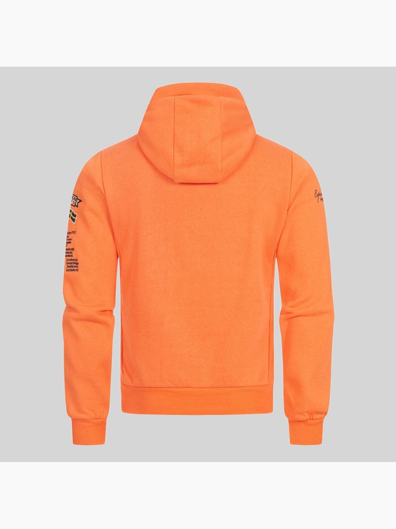 Sweater met capuchon gymclass fluo – geographical norway Fluororanje - Kiabi