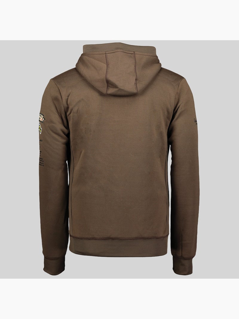 Sweater met capuchon gymclass – geographical norway Bruin - Kiabi