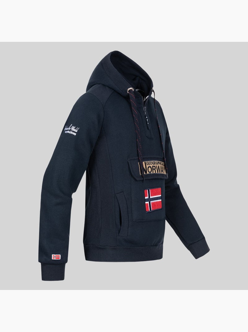 Sweater met capuchon gymclass – geographical norway Donkergrijs - Kiabi