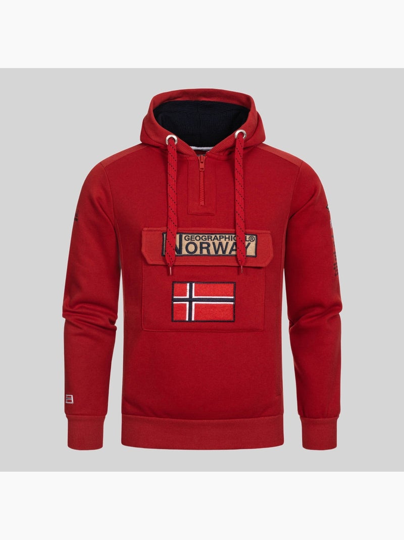 Sweater met capuchon gymclass – geographical norway Hemelsblauw - Kiabi
