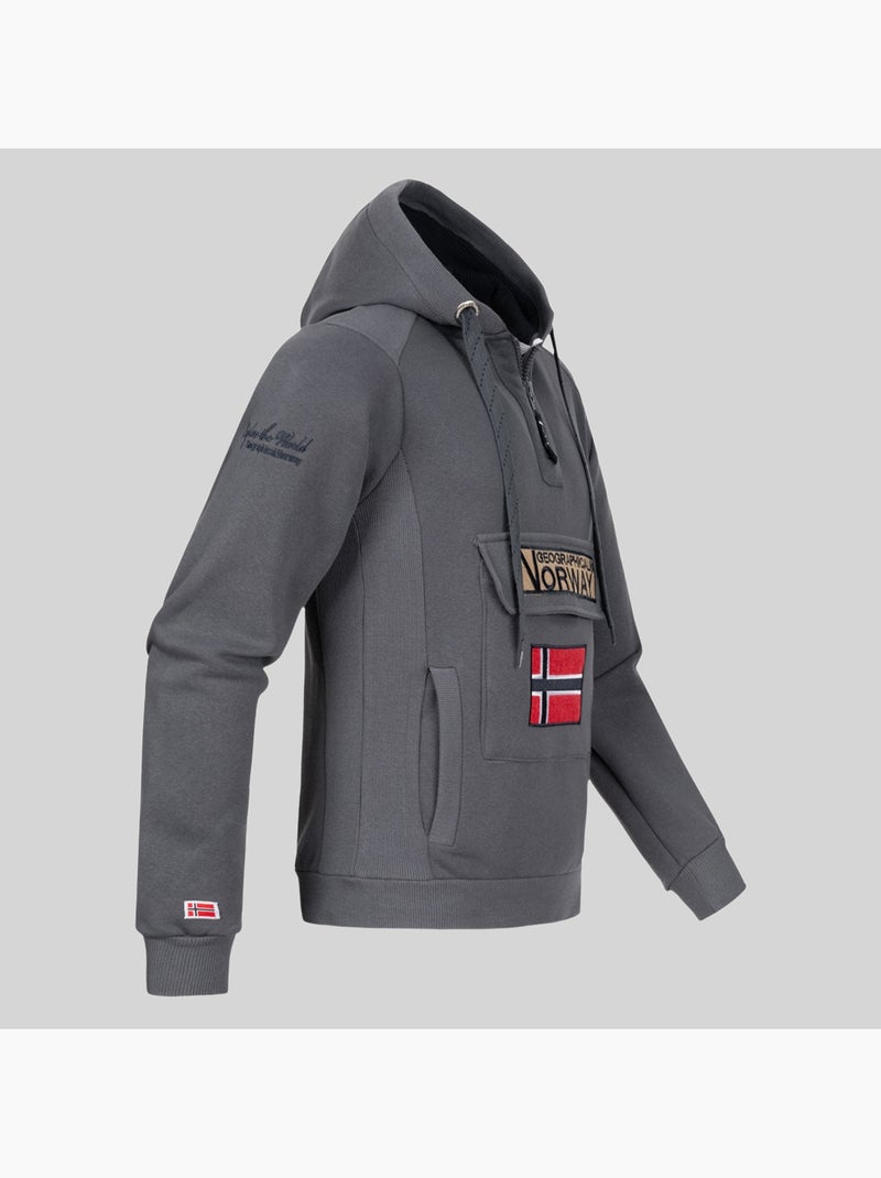 Sweater met capuchon gymclass – geographical norway Kaki - Kiabi
