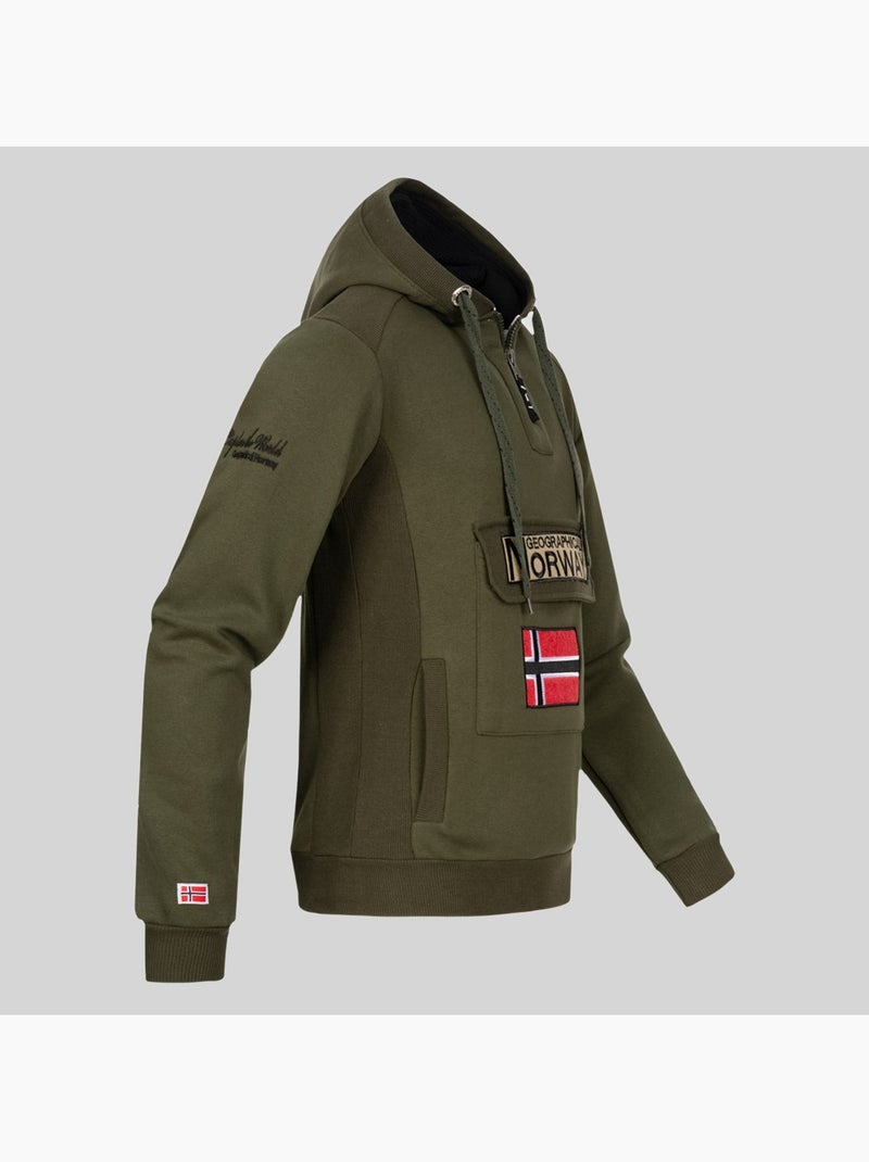 Sweater met capuchon gymclass – geographical norway Koningsblauw - Kiabi
