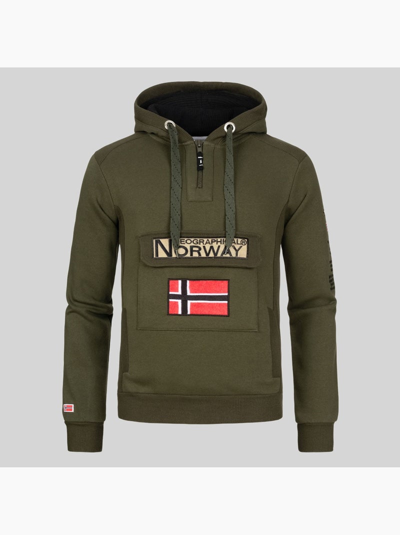 Sweater met capuchon gymclass – geographical norway Lichtgrijs - Kiabi