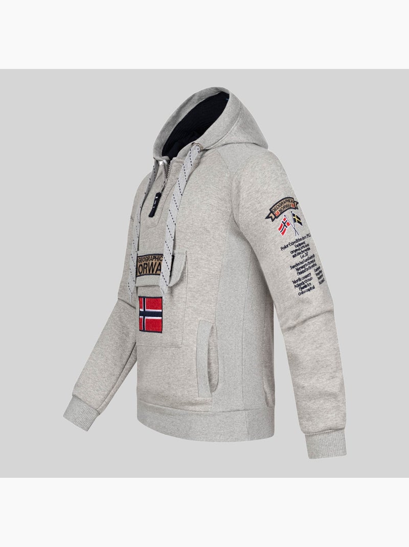 Sweater met capuchon gymclass – geographical norway Rood - Kiabi