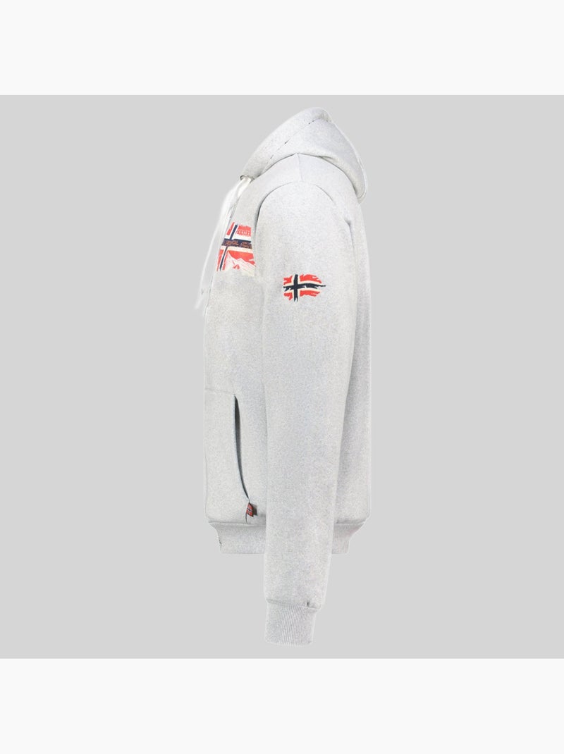 Sweater met capuchon gysuis – geographical norway Lichtgrijs - Kiabi