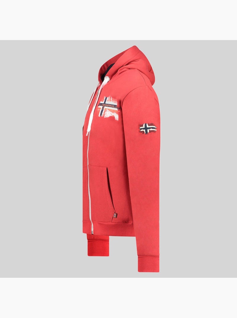 Sweater met capuchon gysuis – geographical norway Rood - Kiabi
