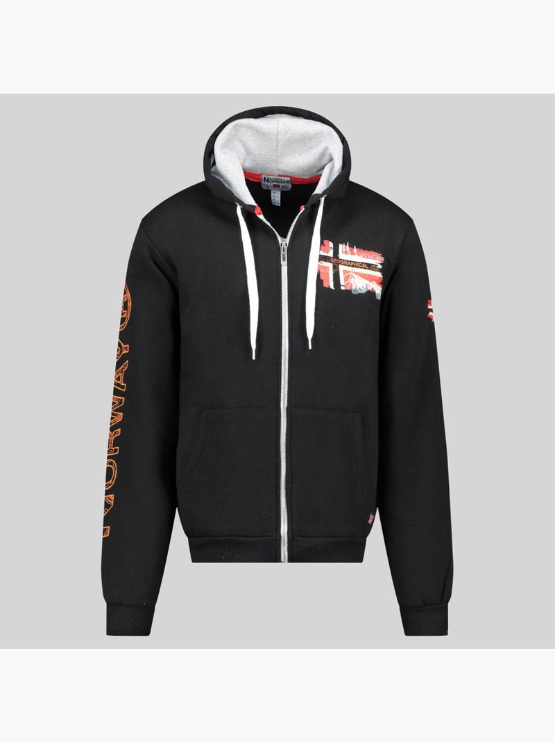 Sweater met capuchon gysuis – geographical norway Zwart - Kiabi