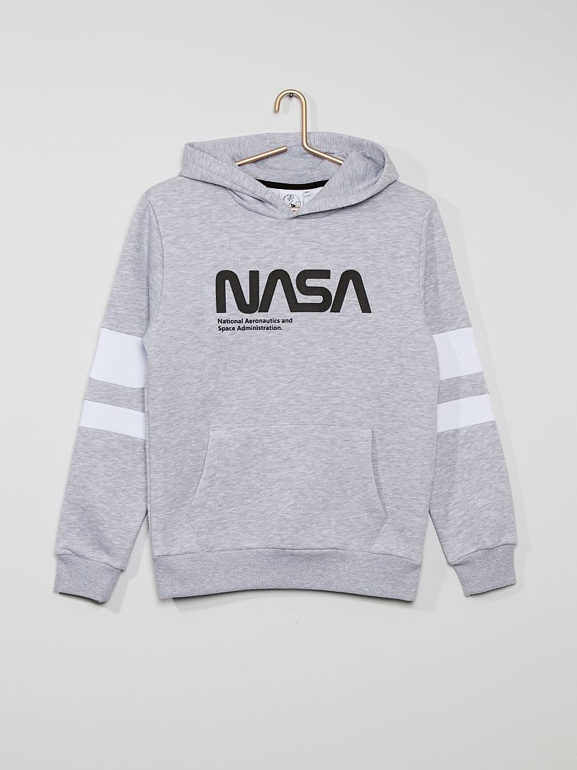 Sweater met capuchon 'NASA' GRIJS - Kiabi