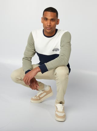 Sweater met colorblock-patroon