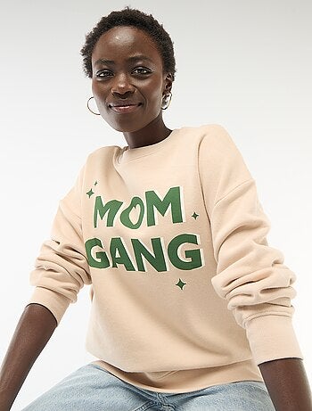 Sweater met fantasie ronde hals
