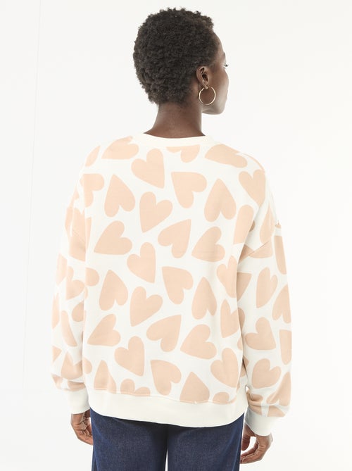 Sweater met fantasie ronde hals - Kiabi