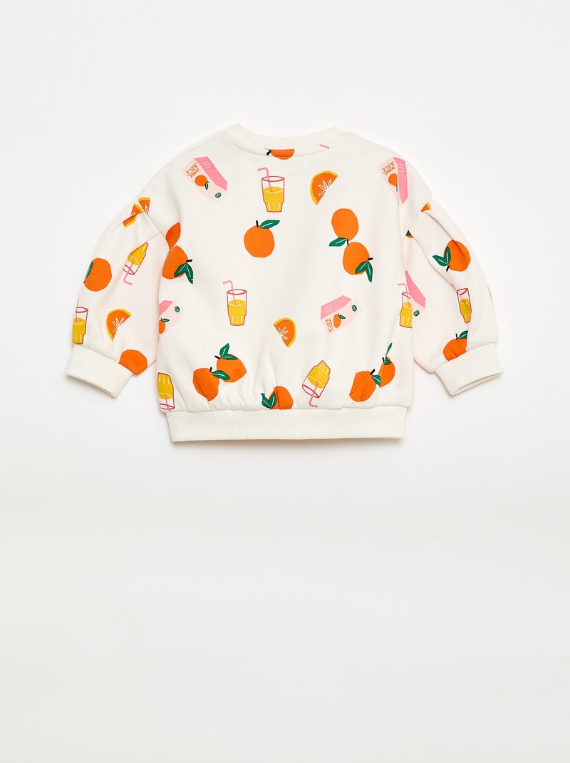 Sweater met fantasieprint - Grafik Edition Wit - Kiabi