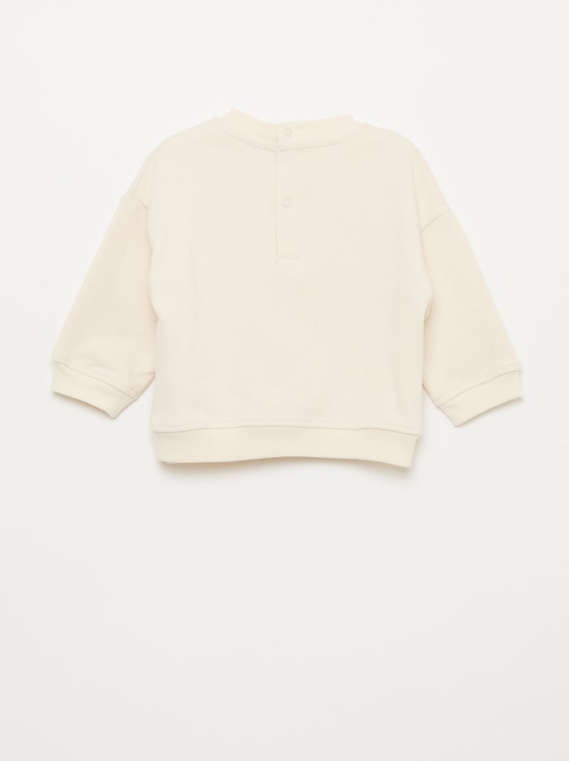 Sweater met fantasieprint Wit - Kiabi