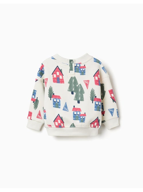 Sweater met fleecevoering en huisjesprint - Kiabi Sweater met fleecevoering en huisjesprint - Kiabi