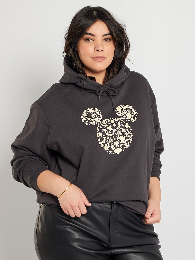 Sweater met fosforescerende print 'Mickey' GRIJS - Kiabi