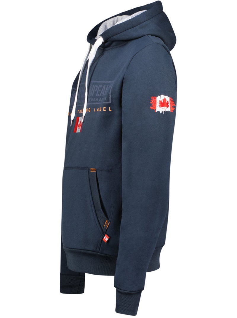 Sweater met gevoerde capuchon gasikeak – canadian peak Marineblauw - Kiabi