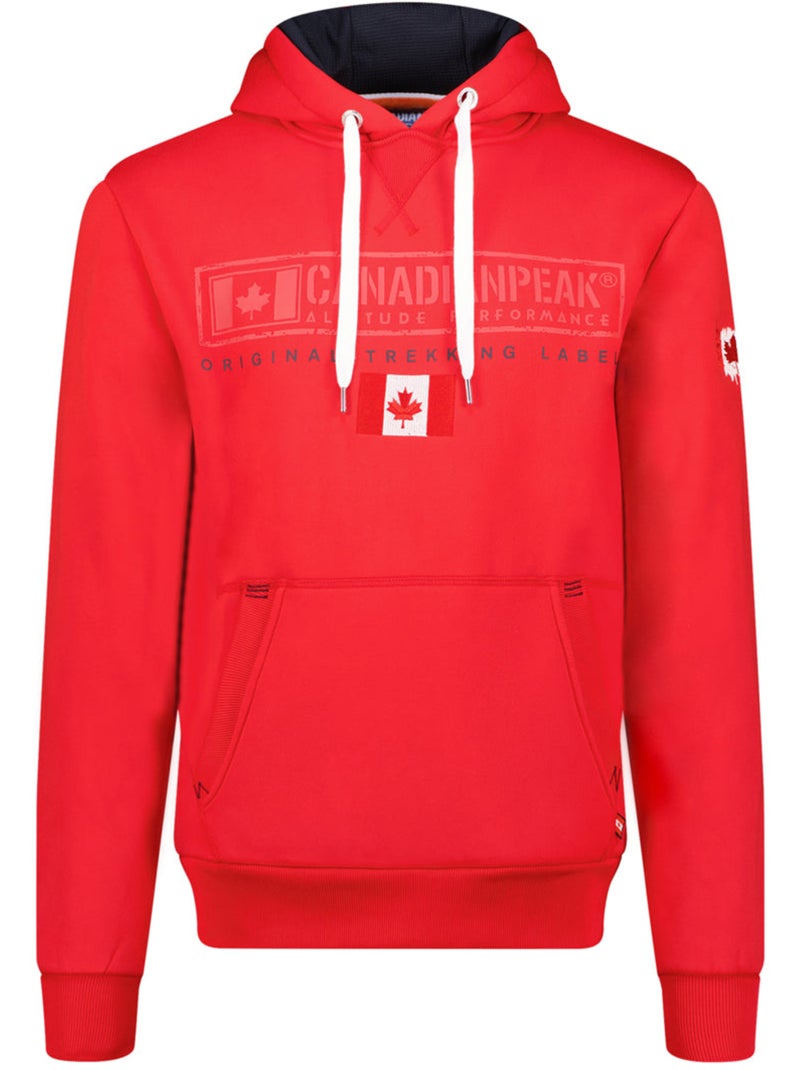 Sweater met gevoerde capuchon gasikeak – canadian peak Rood - Kiabi