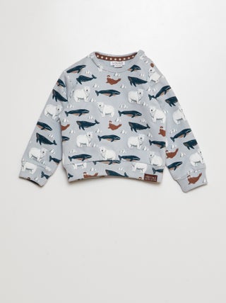 Sweater met ijsdierenprint