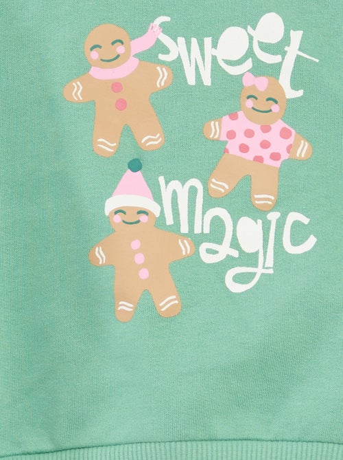 Sweater met kerstprint van katoenjersey - Kiabi