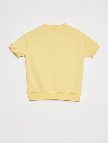 Sweater met korte mouwen en applicatie