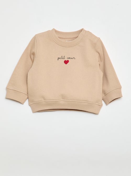 Sweater met lange mouw en print - Kiabi